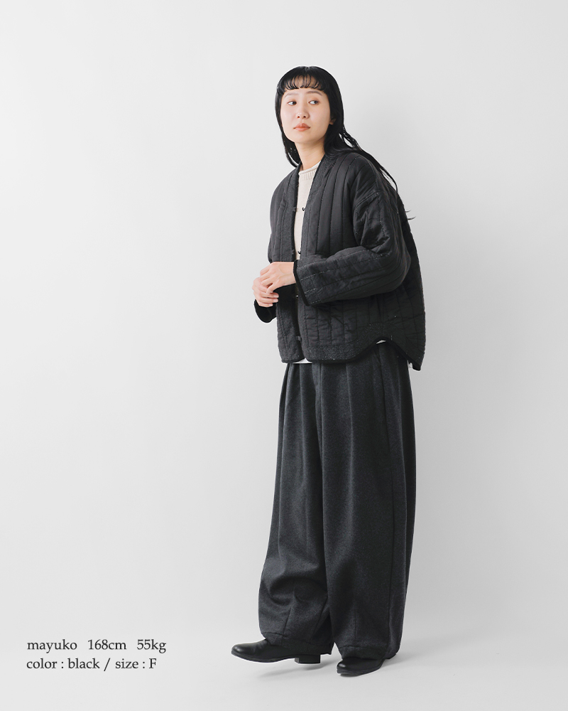 tumugu(ツムグ)コットンサテンキルトジャケットtb25332