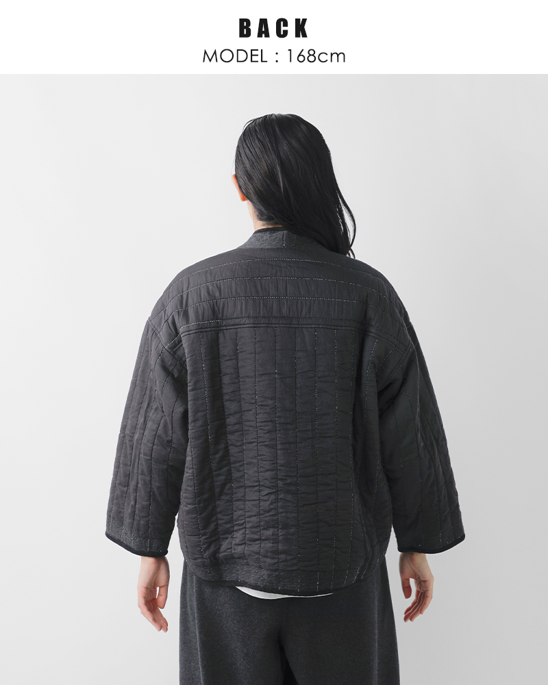 tumugu(ツムグ)コットンサテンキルトジャケットtb25332