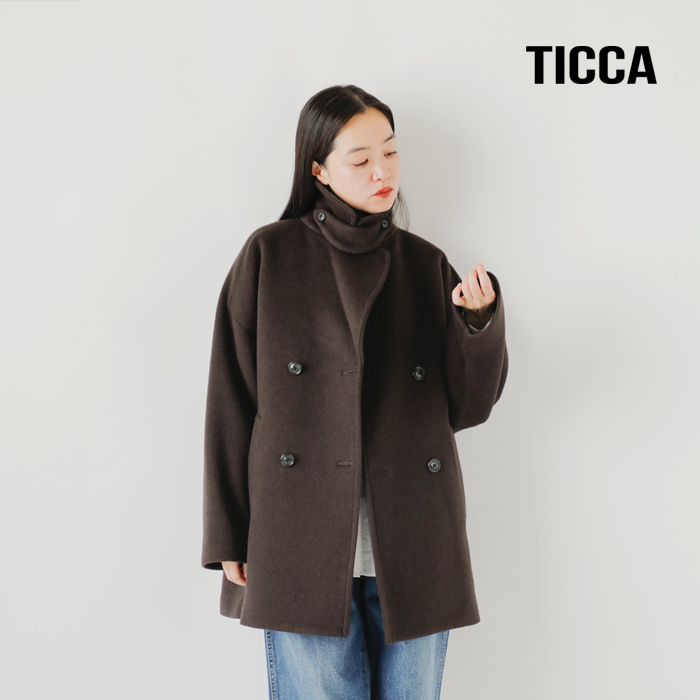 TICCA ダブルブレスト ピーコート/TBDA-232 グレー 楽天市場】TICCA ティッカ ウール ピーコート tbea-242-ms