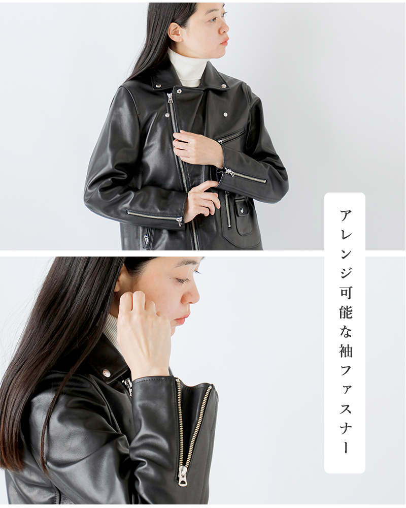 TICCA(ティッカ)ラムレザーダブルライダースジャケットtbea-021