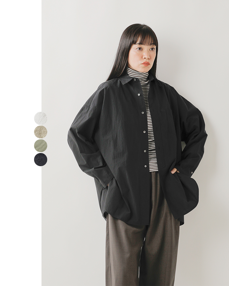 TICCA ティッカ コットン ハーブ スクエア ビッグ シャツ