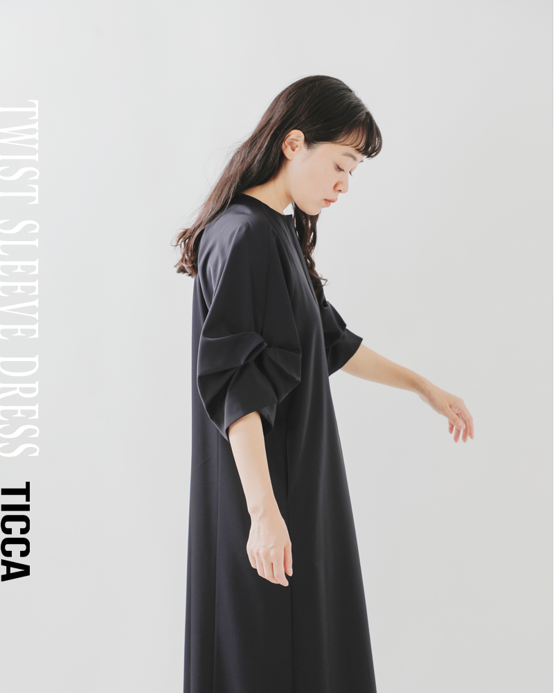 TICCA(ティッカ)ツイストスリーブドレスtbea-191