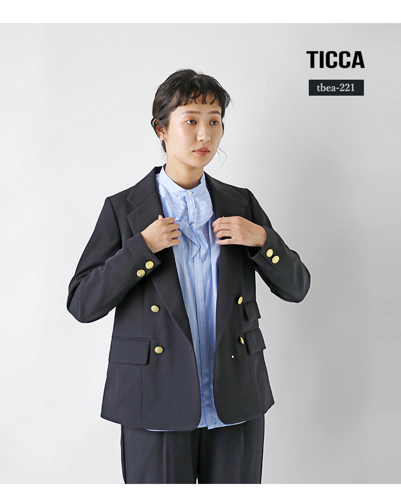 TICCA(ティッカ)ウールサージダブルジャケットtbea-221