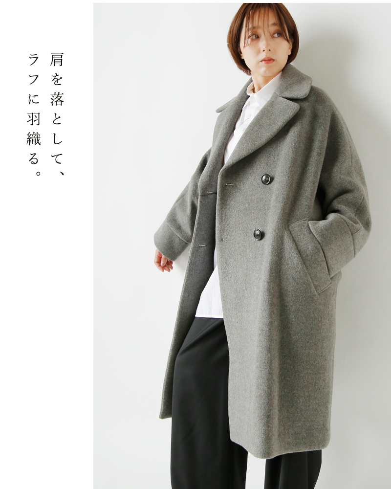 TICCA未使用  ウール  テント コート ブラック TICCA（ティッカ）の「TICCA | ウール テントコート WOMEN