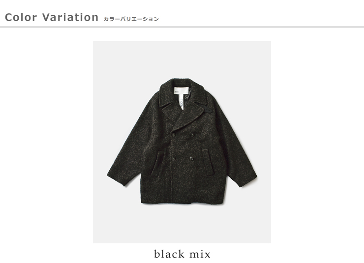 TICCA(ティッカ)ウールミックスツイードピーコートtbea-272