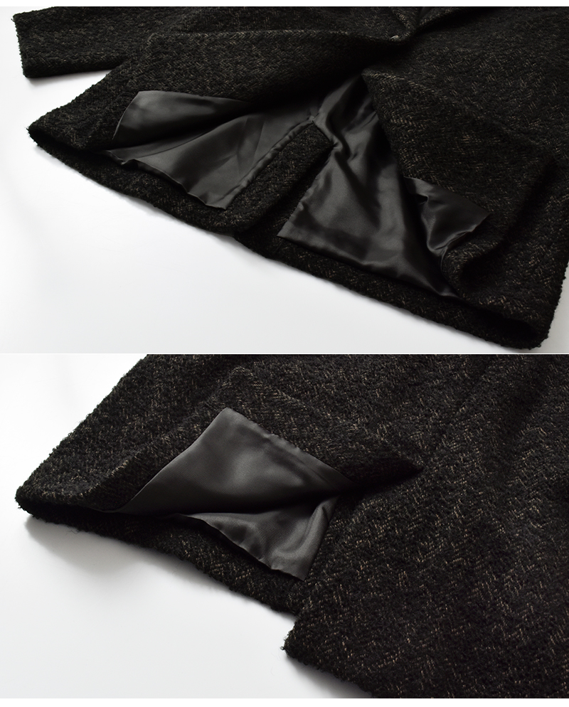 TICCA(ティッカ)ウールミックスツイードジャケットコートtbea-273