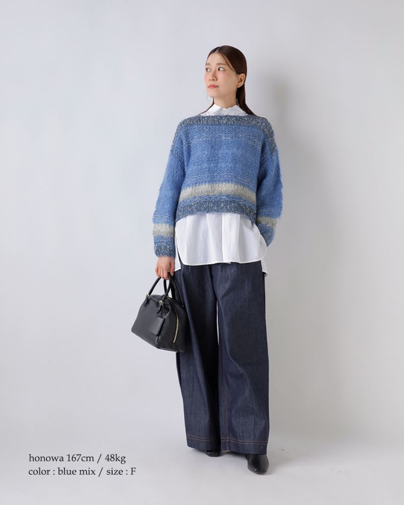 TICCA(ティッカ)モヘアウール混ハンドニットプルオーバーtbea-511