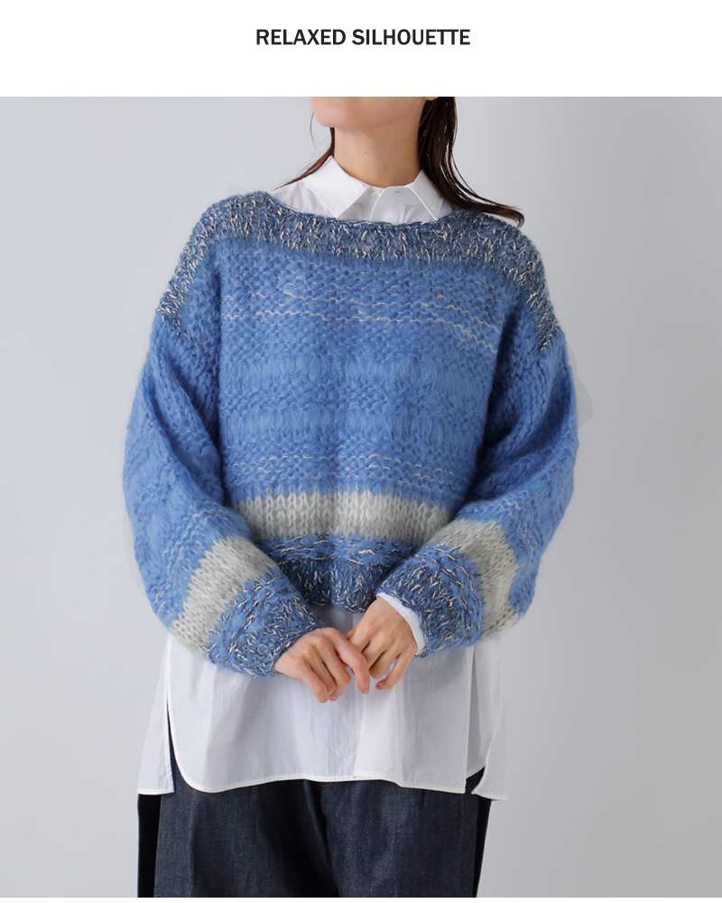 TICCA(ティッカ)モヘアウール混ハンドニットプルオーバーtbea-511