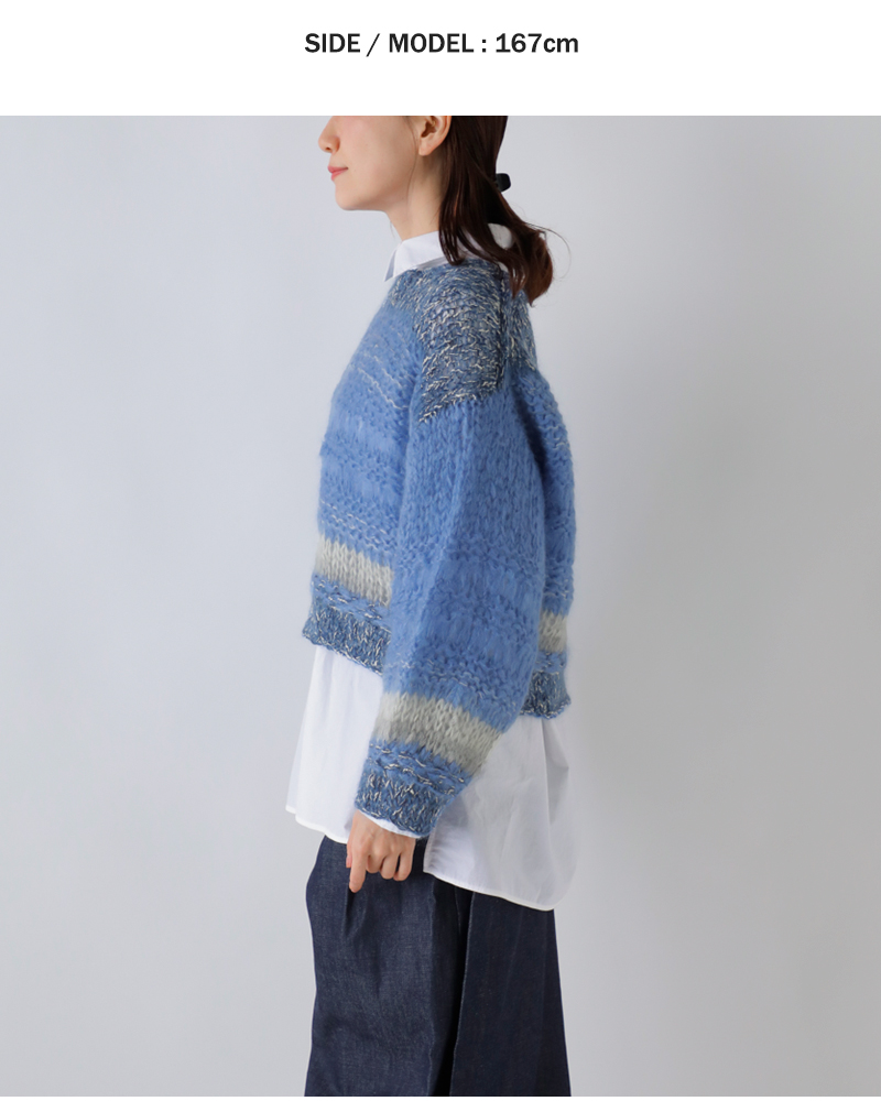 TICCA(ティッカ)モヘアウール混ハンドニットプルオーバーtbea-511