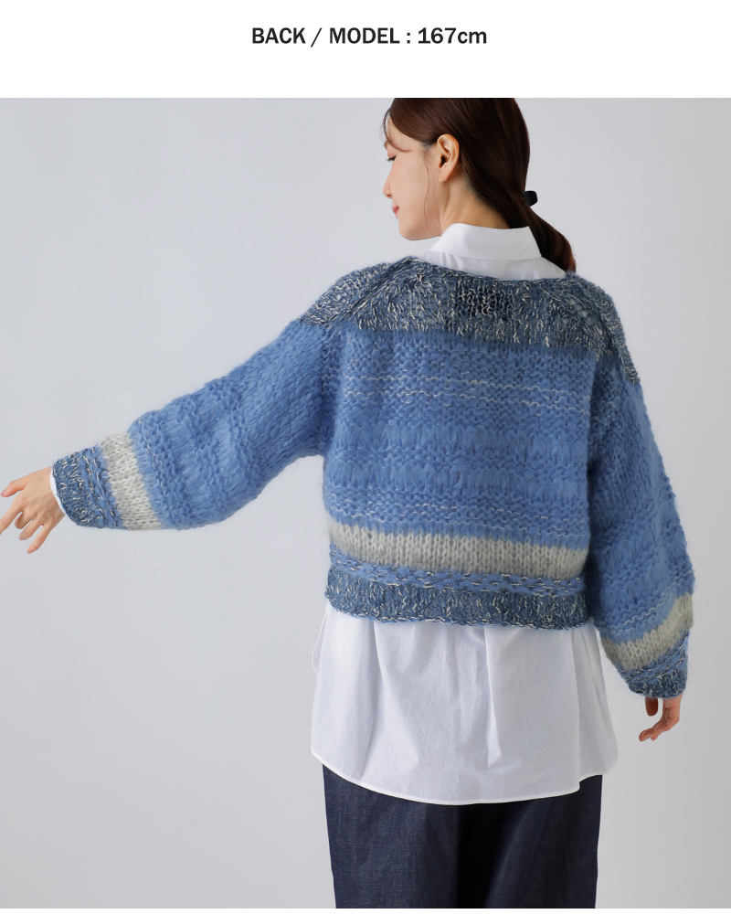 TICCA(ティッカ)モヘアウール混ハンドニットプルオーバーtbea-511