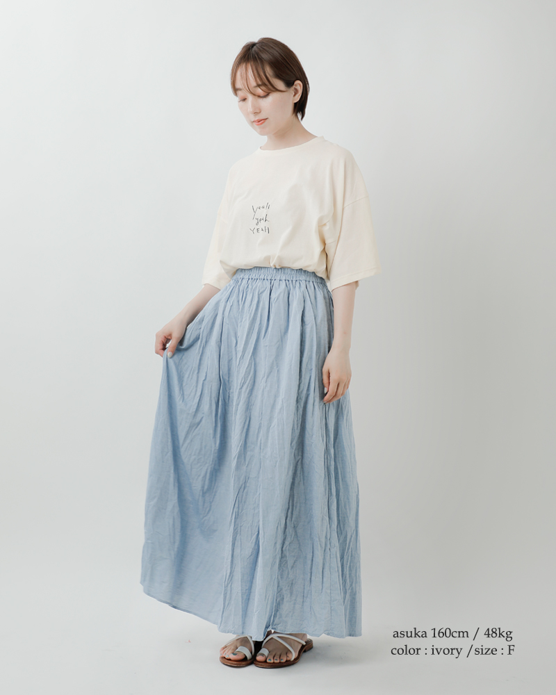 tumugu(ツムグ)コットンDEPEND天竺プリントビッグTシャツtc25209