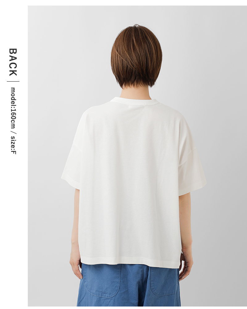 tumugu(ツムグ)コットンBD度詰め天竺プリントTシャツtc25225