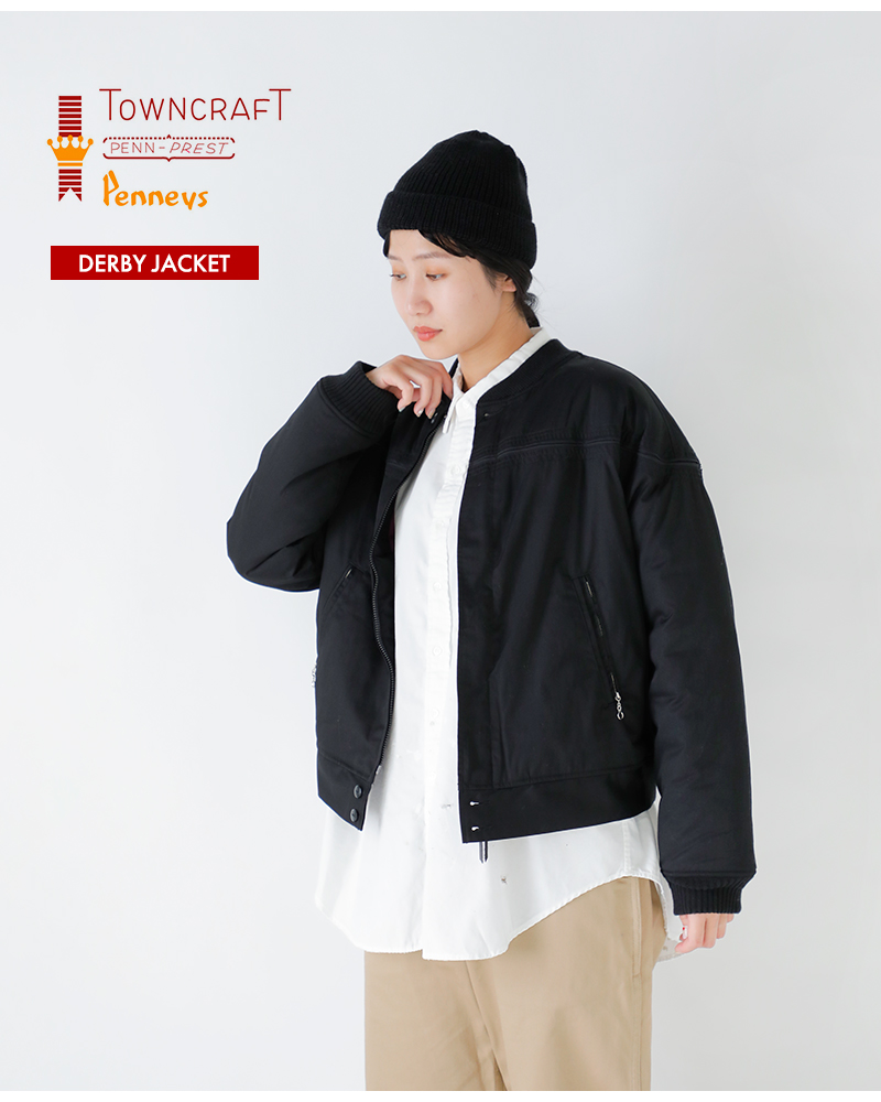 TOWN CRAFT(タウンクラフト)サーモライトブラックダービージャケットtc25f002