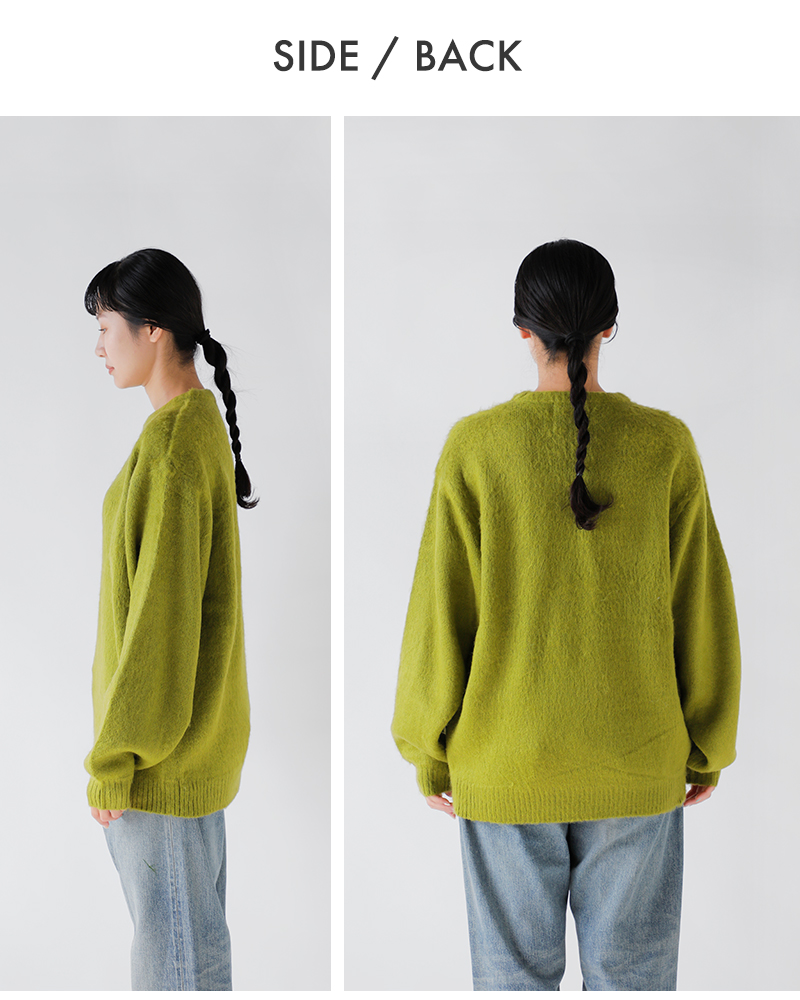 TOWN CRAFT(タウンクラフト)ソリッドシャギーカラークルーネックセーターtc25f011