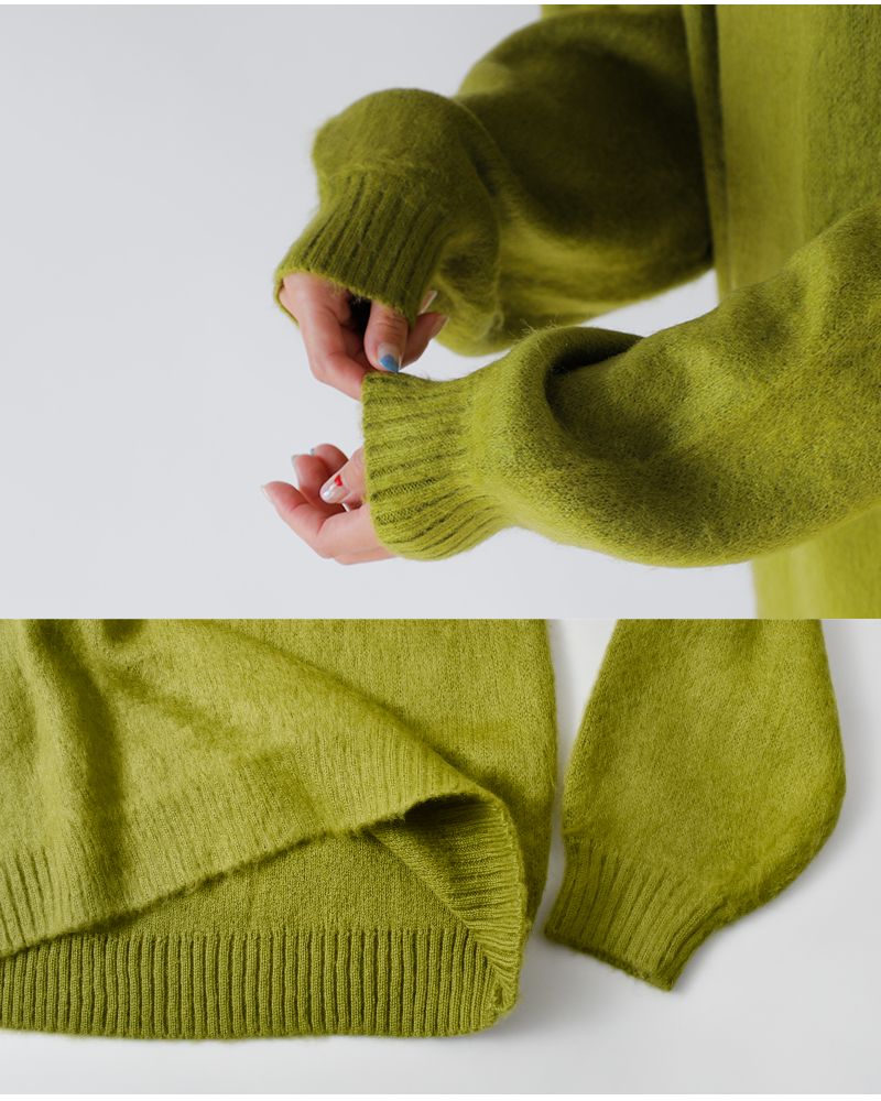 TOWN CRAFT(タウンクラフト)ソリッドシャギーカラークルーネックセーターtc25f011