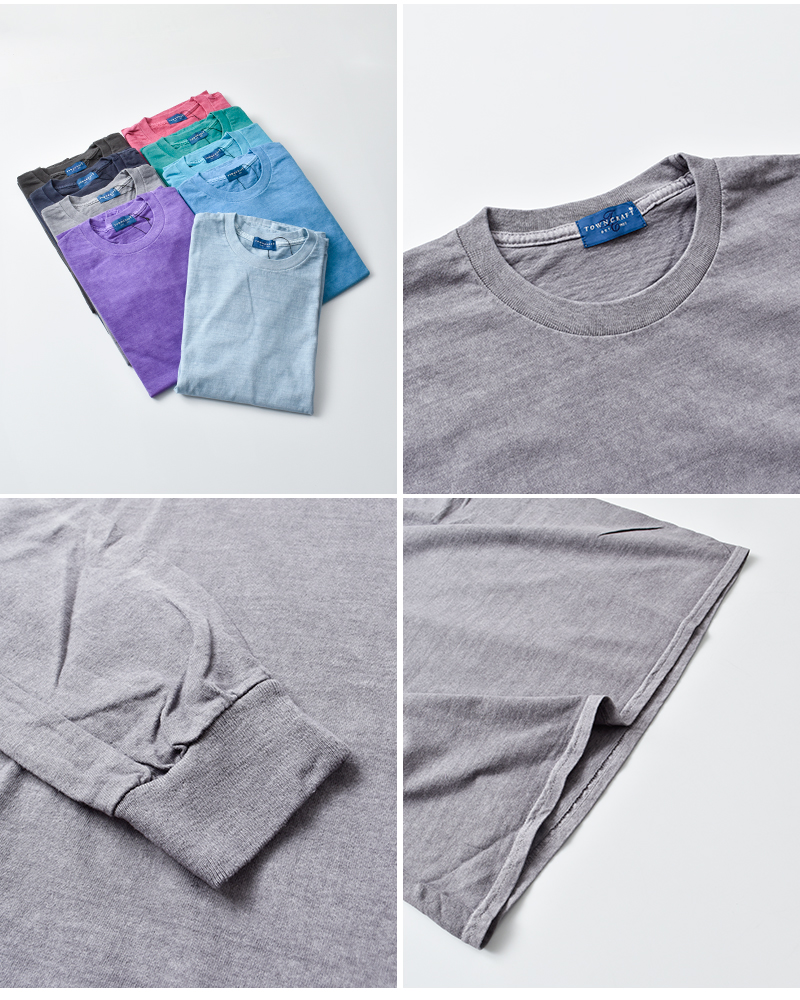 TOWN CRAFT(タウンクラフト)コットン90sピグメントロングスリーブTシャツtc25f019