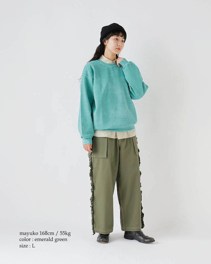 TOWN CRAFT(タウンクラフト)フリース90sピグメントクルーネックスウェットシャツtc25f020