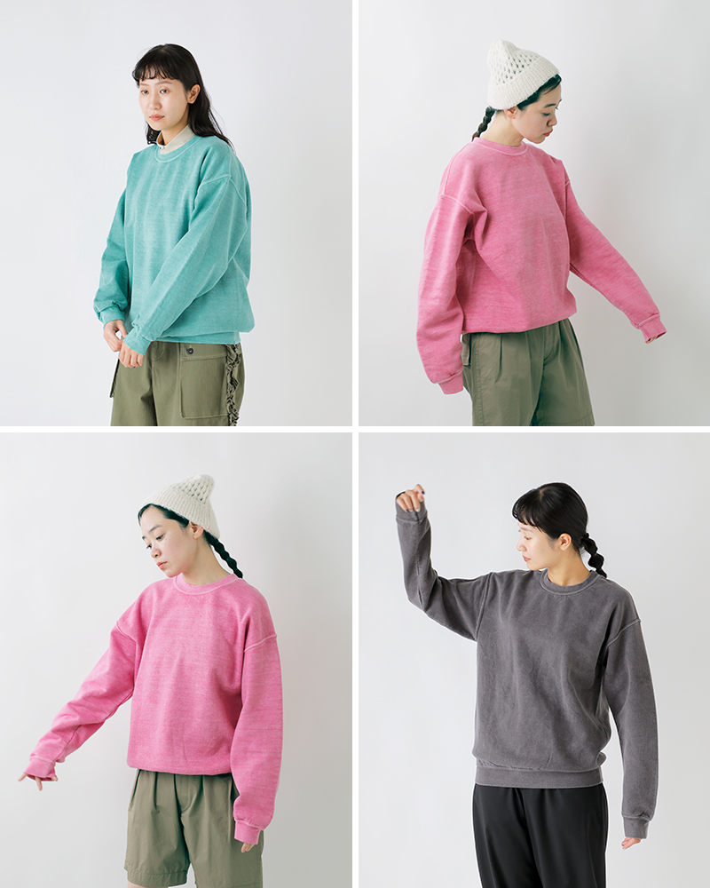 TOWN CRAFT(タウンクラフト)フリース90sピグメントクルーネックスウェットシャツtc25f020
