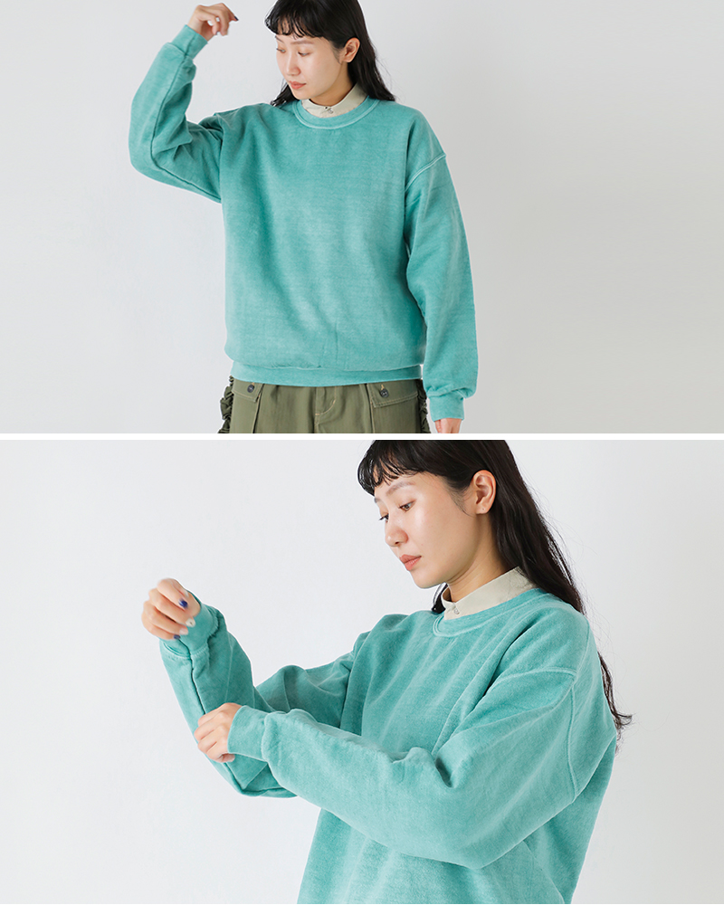 TOWN CRAFT(タウンクラフト)フリース90sピグメントクルーネックスウェットシャツtc25f020
