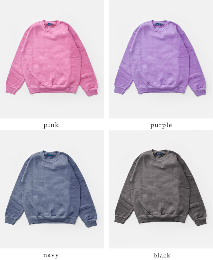 TOWN CRAFT(タウンクラフト)フリース90sピグメントクルーネックスウェットシャツtc25f020