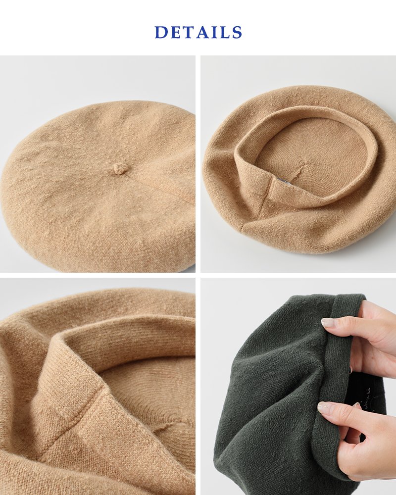 chisaki(チサキ)ウールカシミアベレー帽“Tent”tent