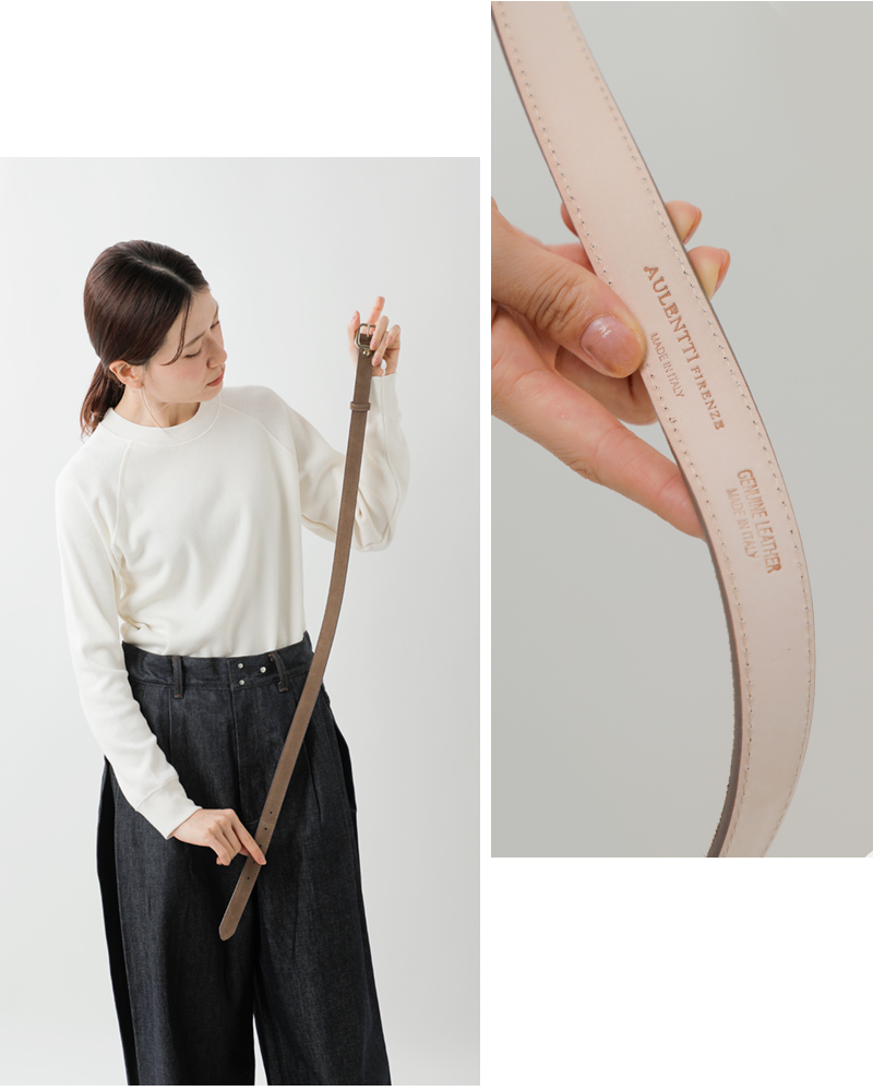 クーポン対象】AULENTTI オウレンティ スウェード ベルト ti-529