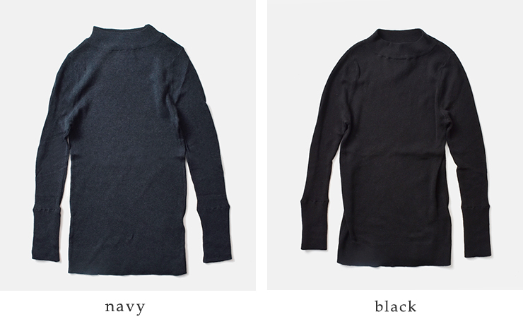 tumugu(ツムグ)コットンリブニットハイネックロングスリーブプルオーバーtk19329a