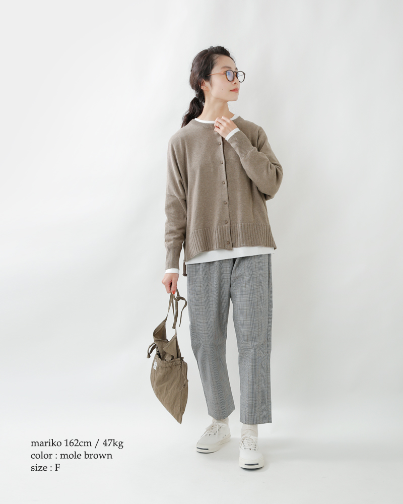tumugu(ツムグ)コットンランダムリブニットカーディガンtk21302b
