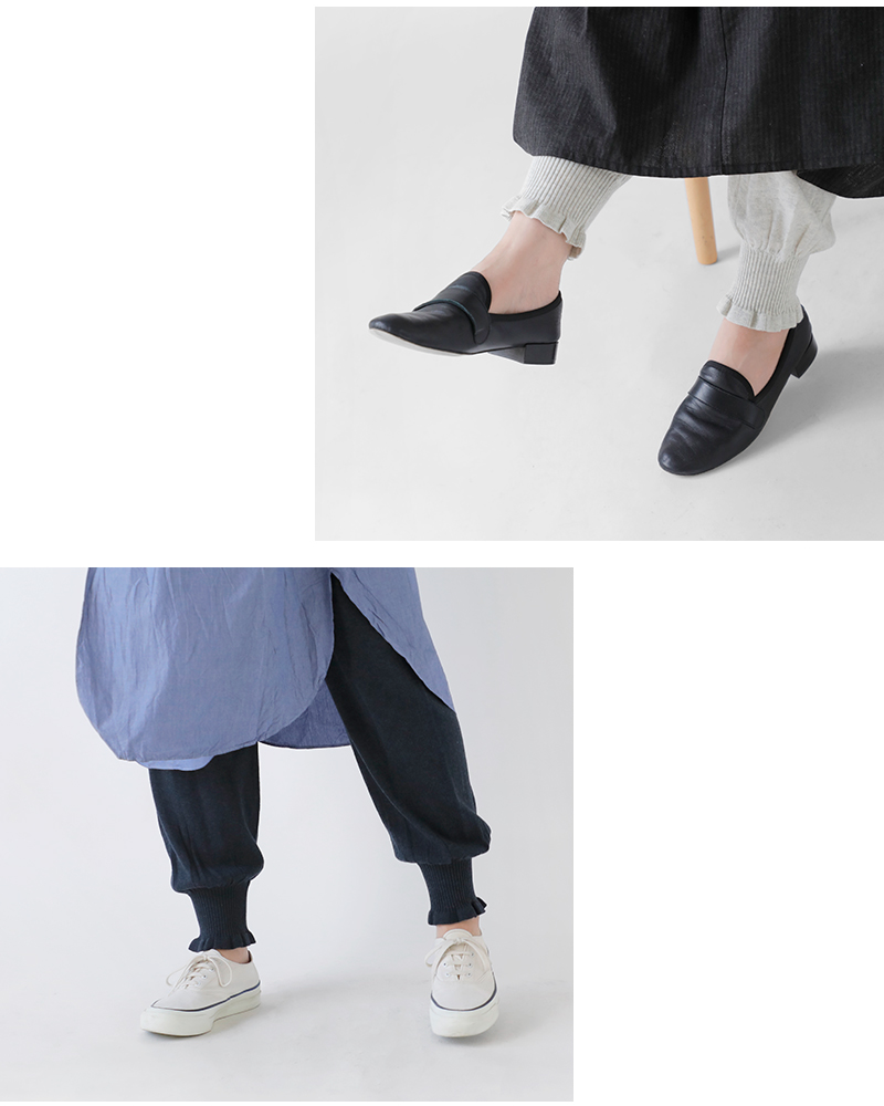 tumugu(ツムグ)ランダムリブニットフリルレギンスtk25303