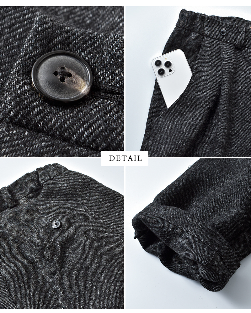 the last flower of the afternoon(ラストフラワーオブジアフタヌーン)リネンポエットサスペンダートラウザーパンツ“私だけの名Poetsuspendertrousers”tlf-126-pa003-lwt