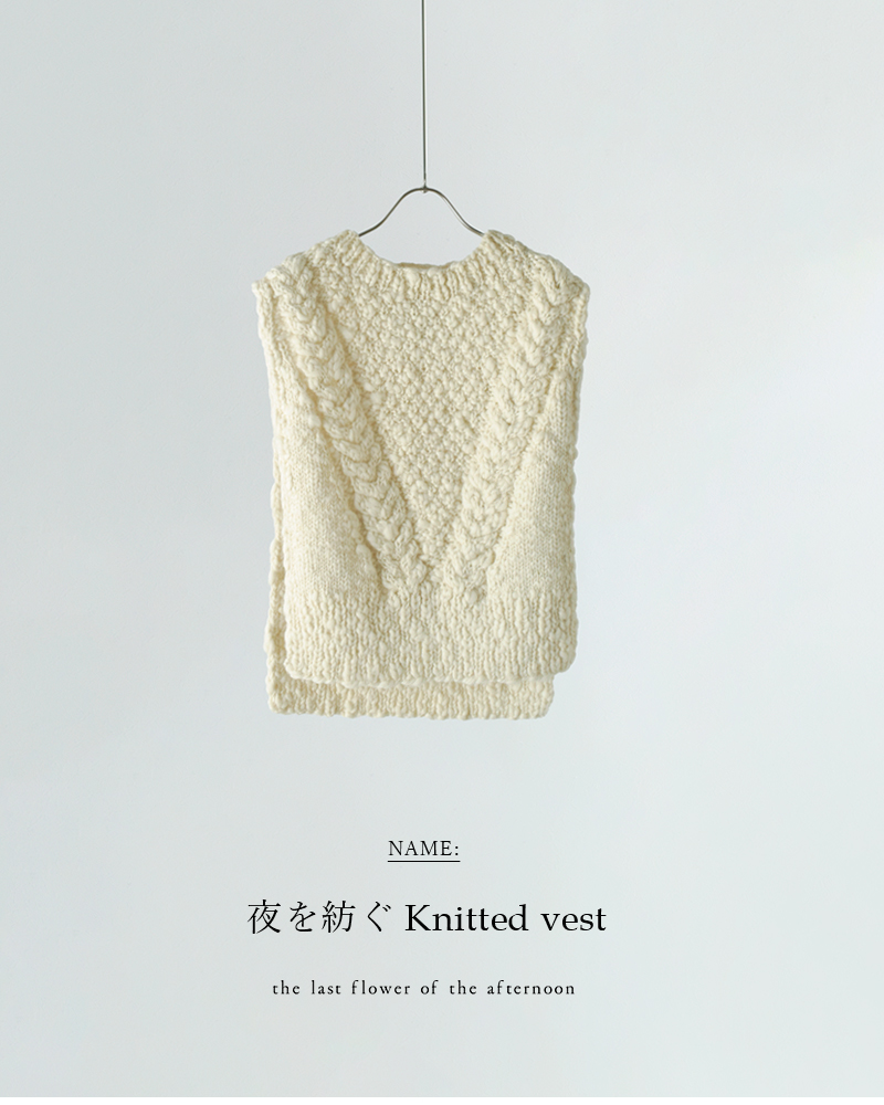 the last flower of the afternoonE[ jbg xXg ga Knitted vesth tlf-126-hkn001