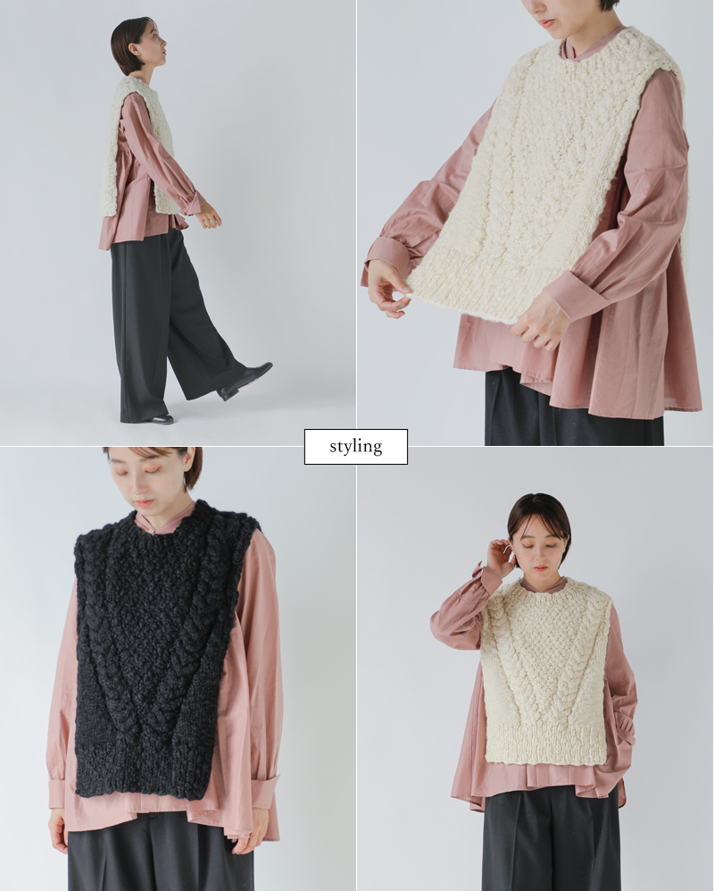 the last flower of the afternoonE[ jbg xXg ga Knitted vesth tlf-126-hkn001