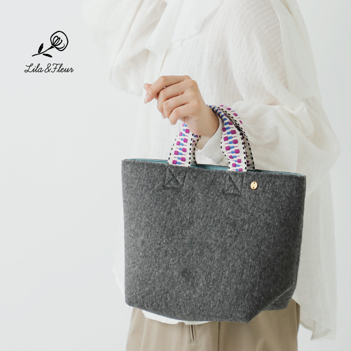 Lila&Fleur(リラアンドフルール)フェルトトートバッグ“Iris”tote-bag-felt