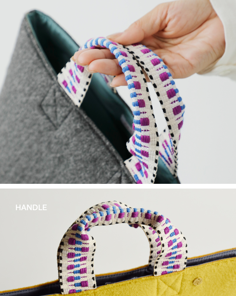 Lila&Fleur(リラアンドフルール)フェルトトートバッグ“Iris”tote-bag-felt