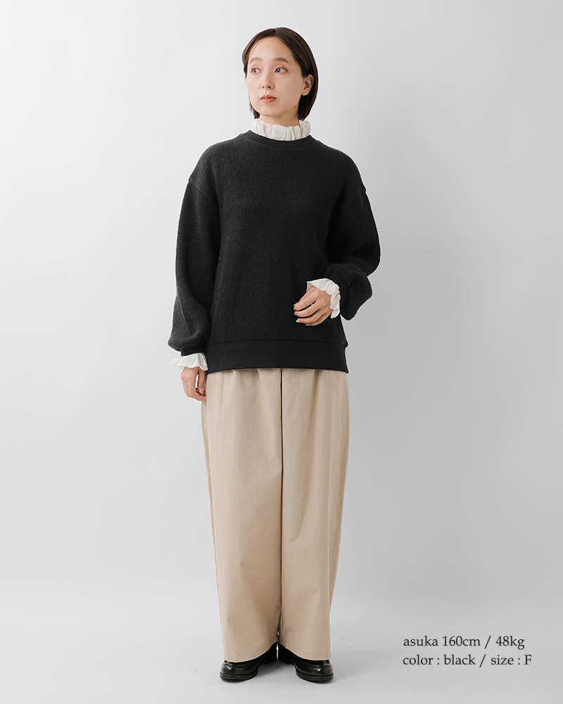 MAGALI(マガリ)クォーターニットフリルプルオーバーtp15