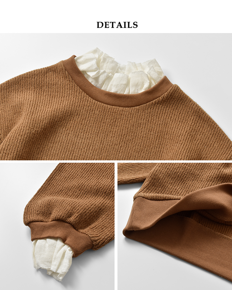 MAGALI(マガリ)クォーターニットフリルプルオーバーtp15