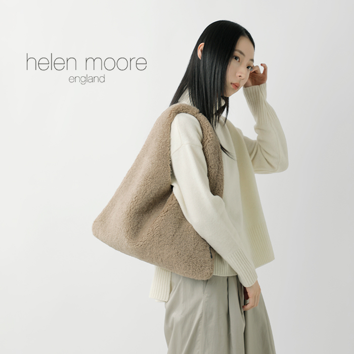 helen moore(ヘレンムーア)フェイクムートンリバーシブルトライアングルトートバッグtriangle-s