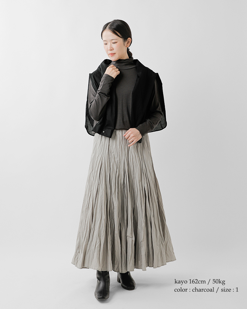 tissu(ティシュ)ウォッシャブルウール天竺タートルネックプルオーバーts233ct091