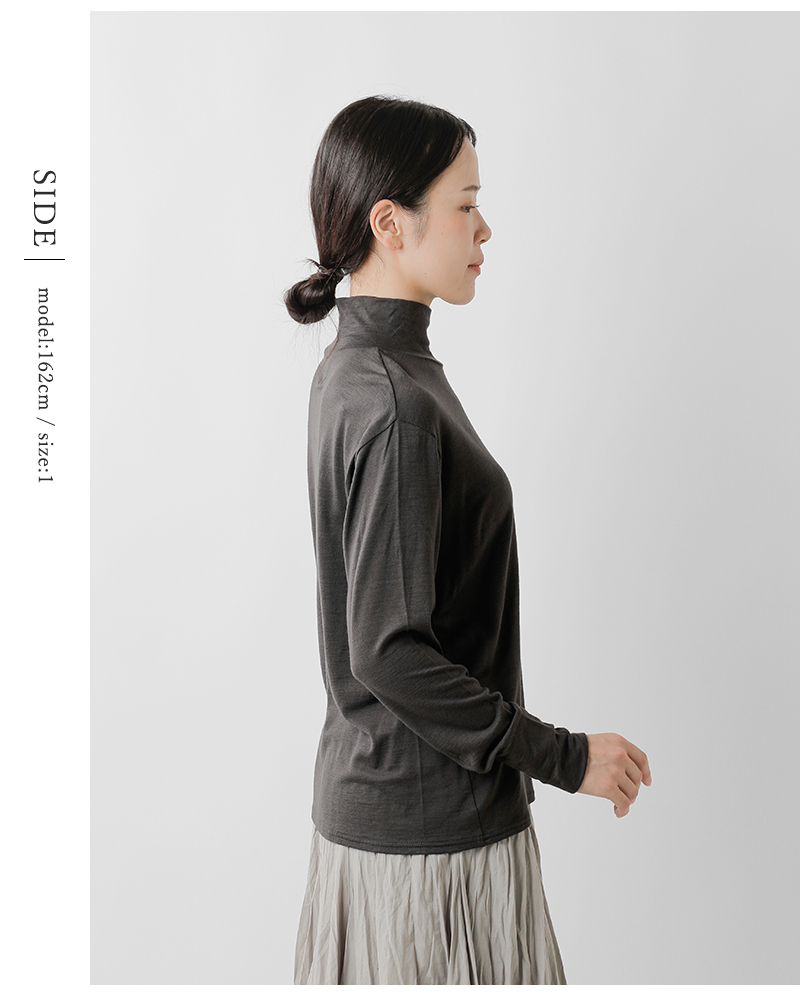 tissu(ティシュ)ウォッシャブルウール天竺タートルネックプルオーバーts233ct091