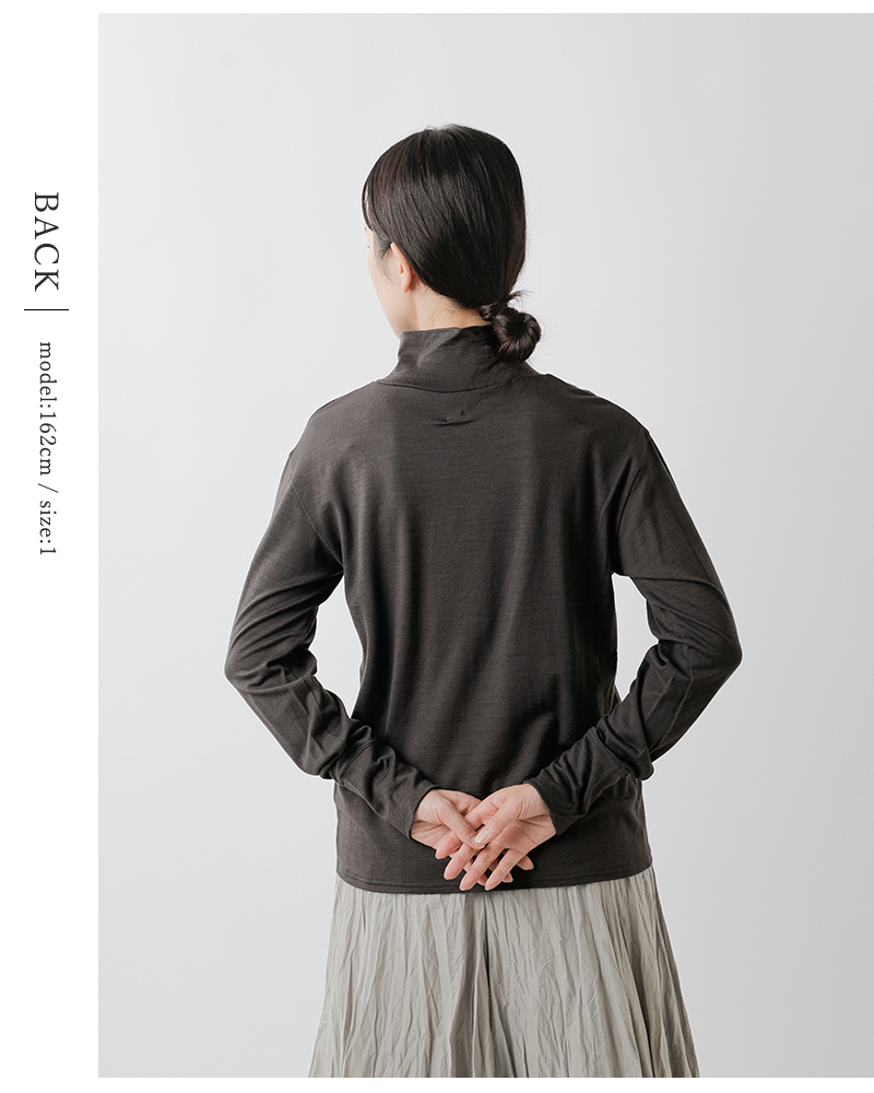 tissu(ティシュ)ウォッシャブルウール天竺タートルネックプルオーバーts233ct091