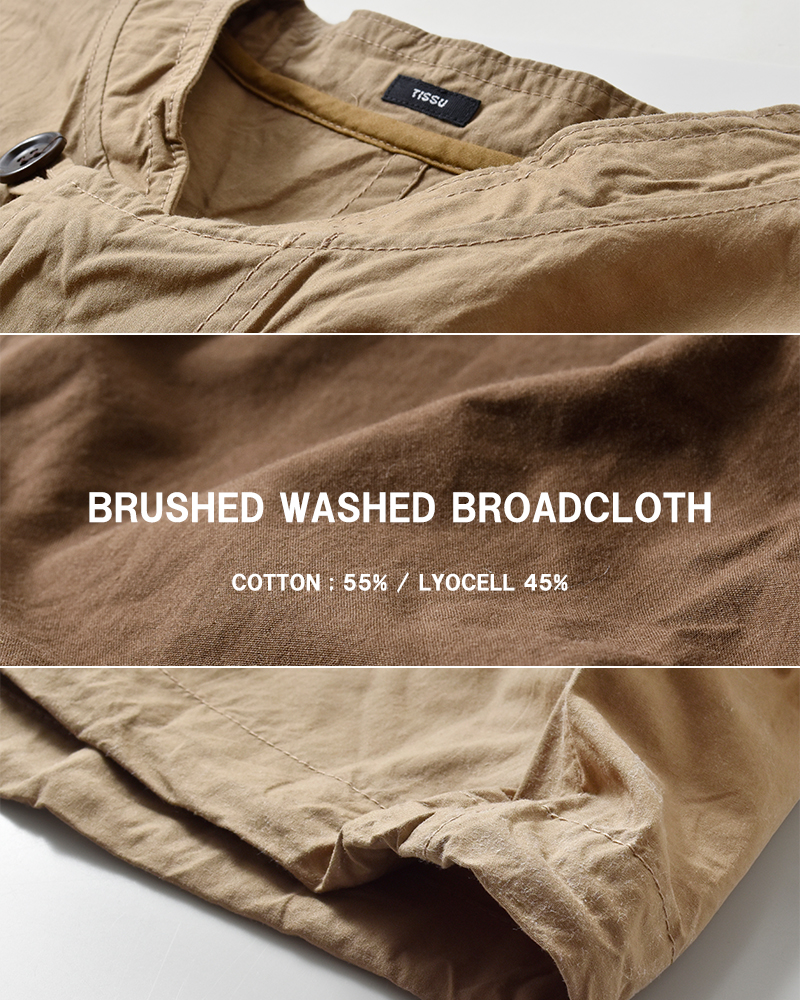 tissu(ティシュ)起毛ワッシャーブロードワークブルゾンts253bz070