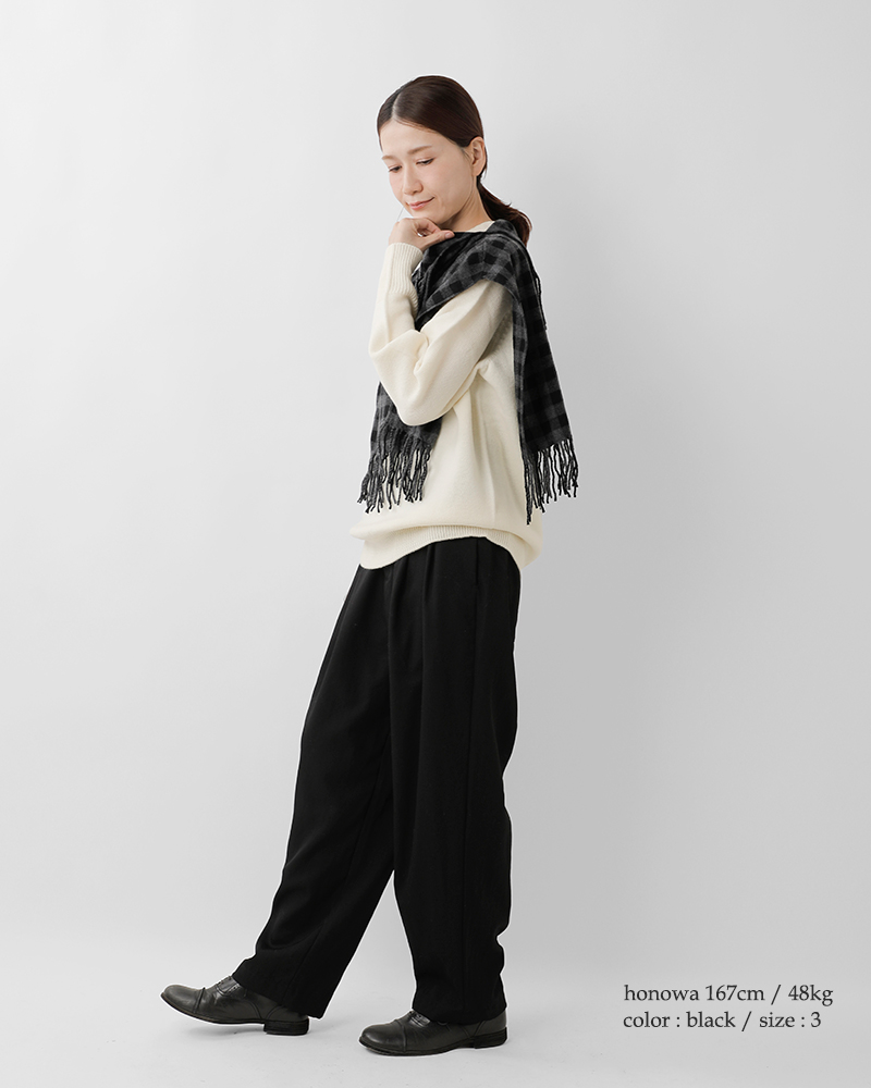 tissu(ティシュ)ウールルマーノツイル2タックパンツts253pt085