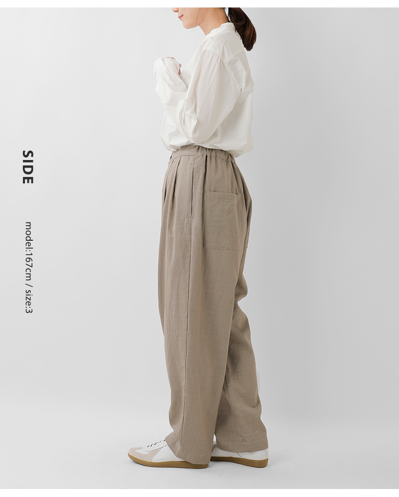 tissu(ティシュ)ウールルマーノツイル2タックパンツts253pt085