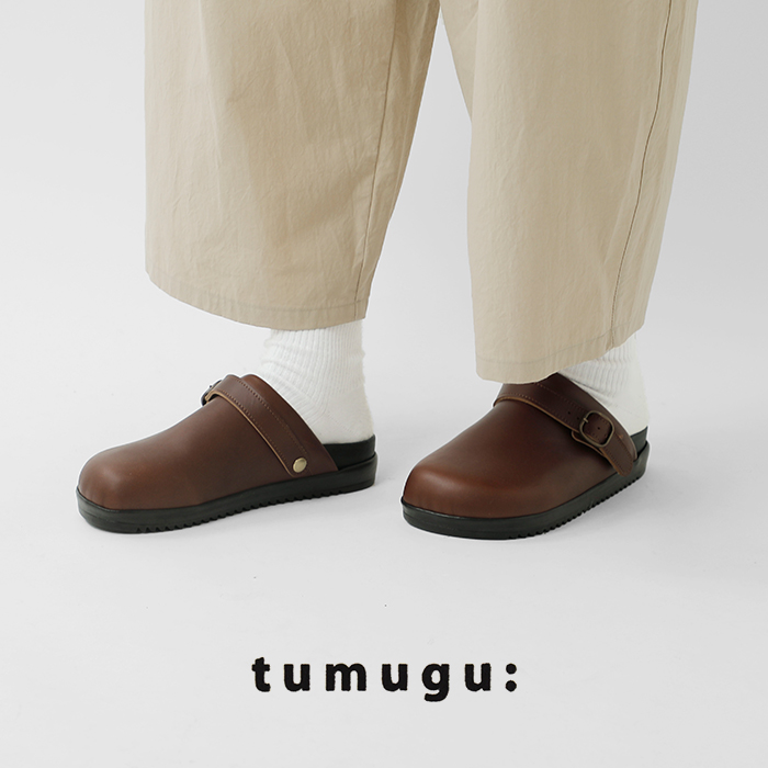 tumugu(ツムグ)カウレザーサボサンダル“koppe”tw003