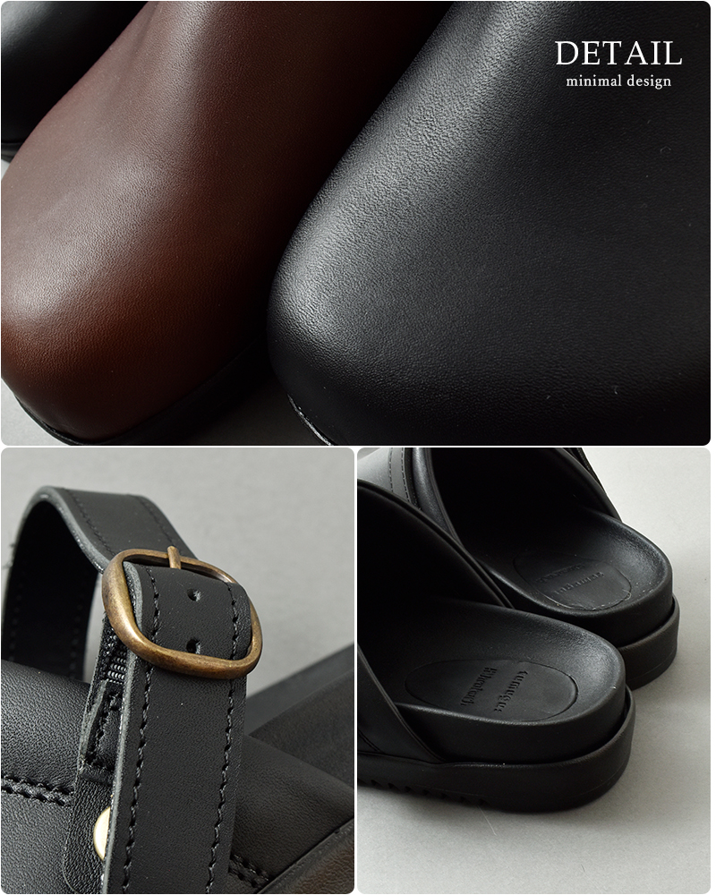 tumugu(ツムグ)カウレザーサボサンダル“koppe”tw003