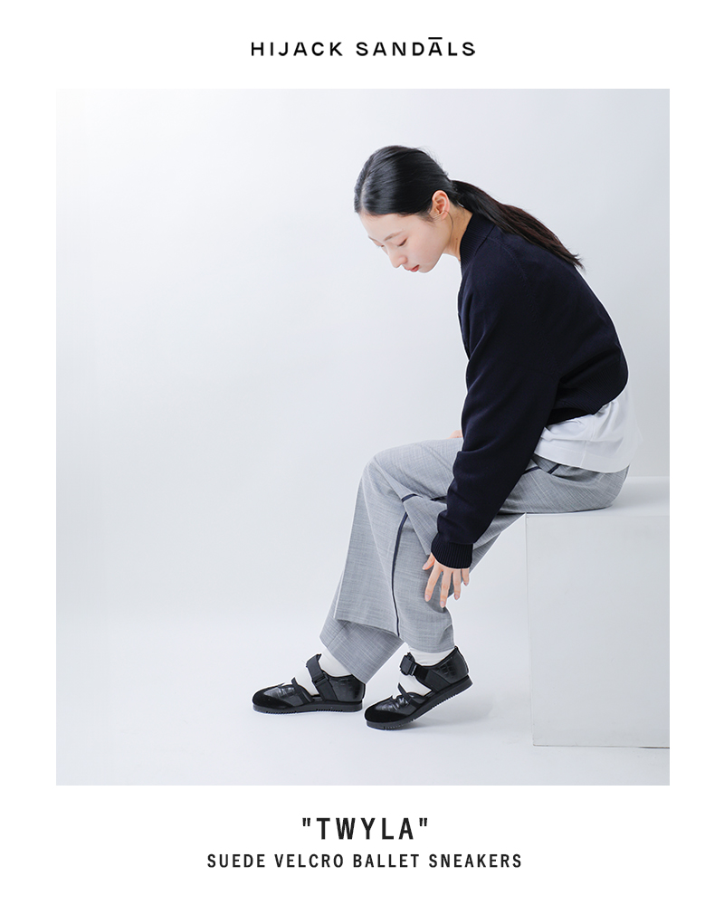 HIJACK SANDALS(ハイジャックサンダル)スエードベルクロバレエスニーカー“TWYLA”twyla