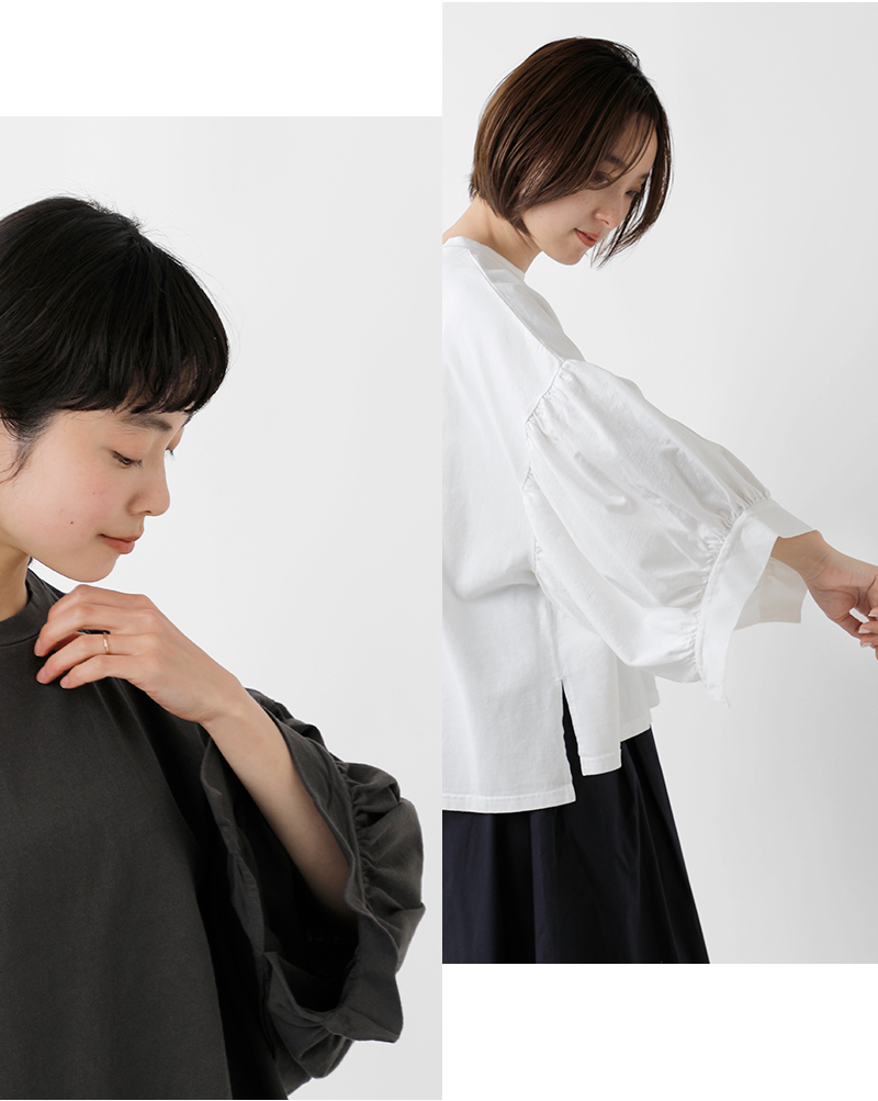 universal seven(ユニヴァーサルセブン)オールUSAコットン スリーブスリット プルオーバー us220ct029