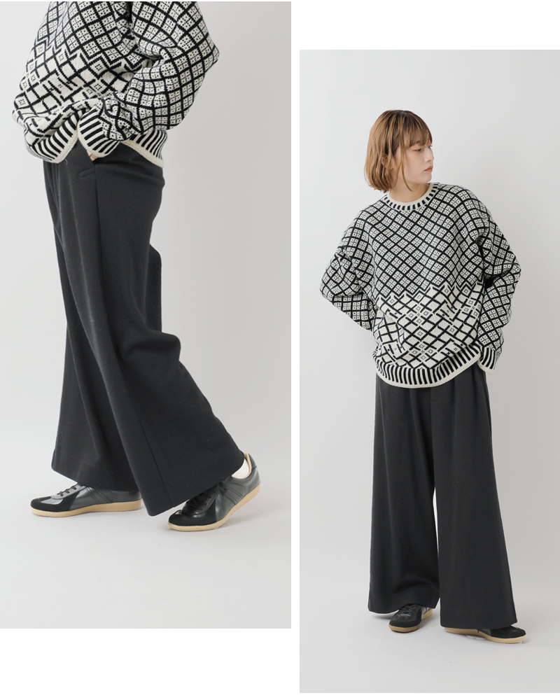 universal seven(ユニヴァーサルセブン)ウール圧縮イージーパンツus243ct022