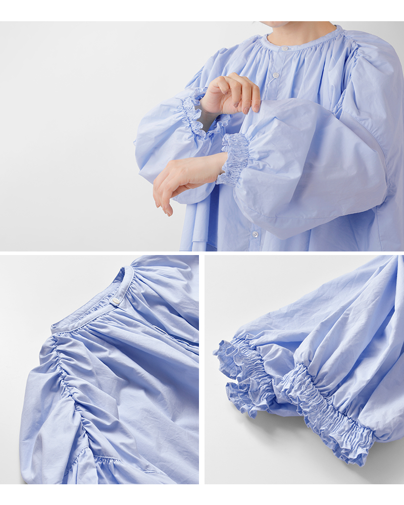 universal tissu(ユニヴァーサルティシュ)ナチュラルタイプライターギャザーボレロブラウスut253bl018