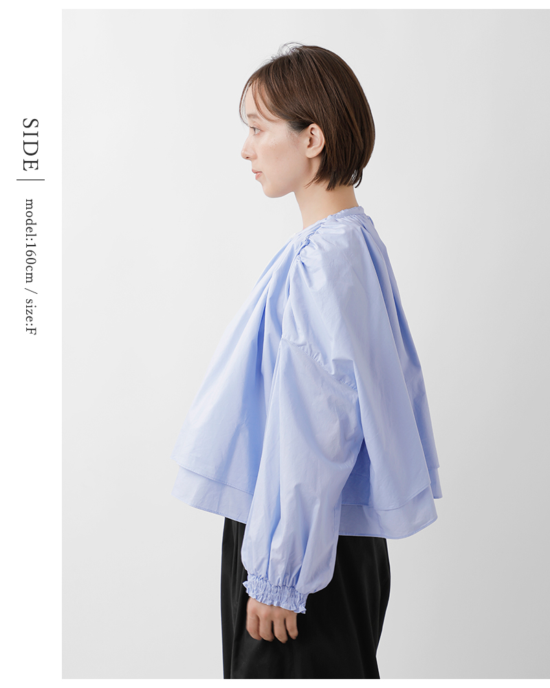 universal tissu(ユニヴァーサルティシュ)ナチュラルタイプライターギャザーボレロブラウスut253bl018